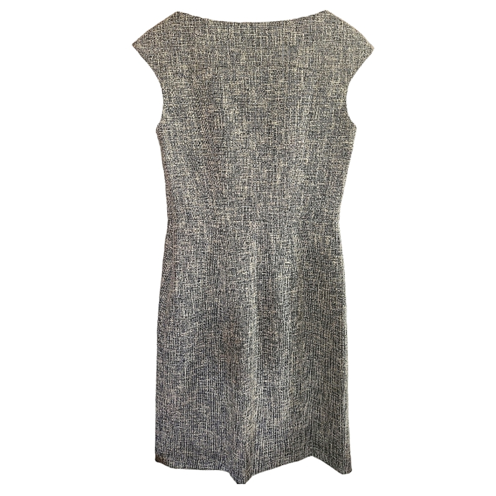 Brooks Brothers Women's Navy White Boucle Tweed Sheath Career Dress - Picture 2 of 4